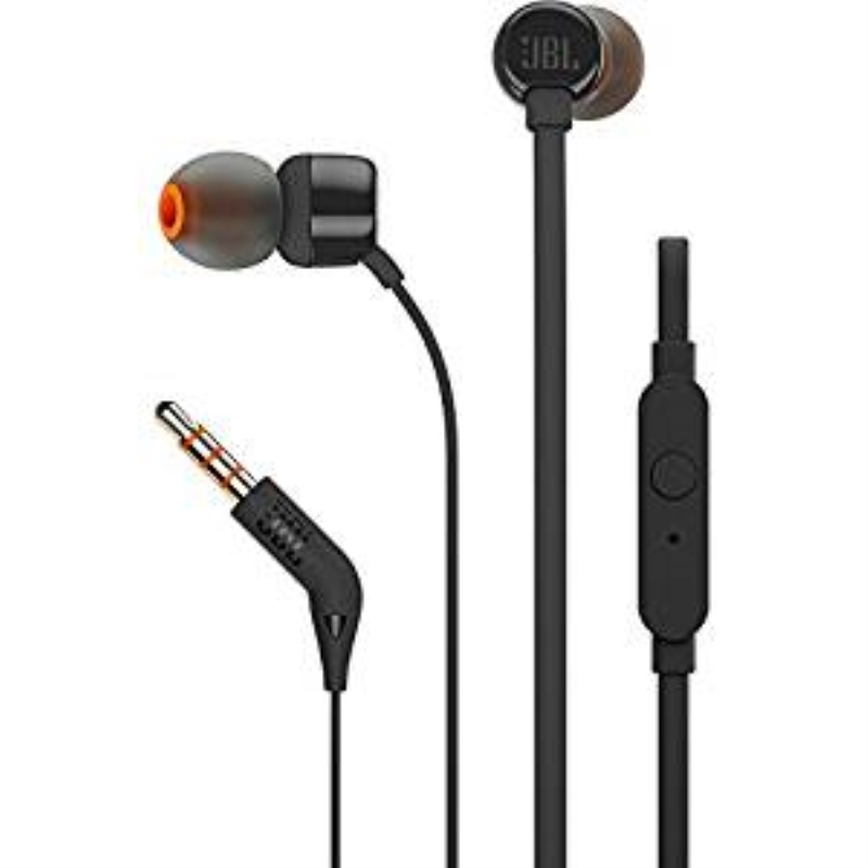 JBL Auricolari in-ear JBL T110 con cavo nero